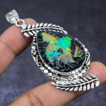 Looduslik Etioopia opaalv&auml;&auml;riskivi 925 sterlingh&otilde;be ehted ripats 2,96 G2W35