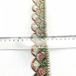 200cm/78,7 igas pakis roosa roheline pits &auml;&auml;ris tikandid litrid paelad K&auml;sitsi valmistatud DIY rihmad kleit kardinate &otilde;mblemine aksessuaar kaunistus kangas lai 4,0 cm