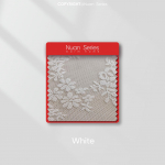 1PC Nuan Series 10-20% Blackout Luksuslikud Prantsuse pitsist l&otilde;imega silmkoelised kardinad elutoa jaoks magamistoa r&otilde;du kodukaunistuseks W145cm x L200cm valge