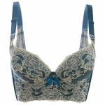 Gather Rinnahoidja Naiste pits Seksikas &uuml;lemine tugirinnahoidja Push Up reguleeritav n&auml;htamatu rinnahoidja Naiste sensuaalne naistepesu uhke aluspesu 32/70A roheline