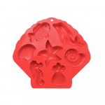 Silikoonvorm merit&auml;ht merihobu delfiini kujuga kooki kaunistav vorm DIY fondant &scaron;okolaadikommivormi k&uuml;psetust&ouml;&ouml;riist punane