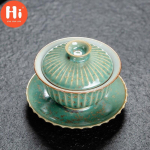 Ahjuvahetus Gaiwani keraamiline teekauss Master Cup Pu'er Tea Tureen Teetassi teekannud kaanega joogin&otilde;ud