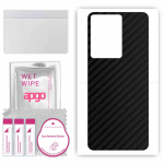 apgo Protective Skin Sticker for the back compatible with Vivo S16E, Wrap Film, Foil, Vinyl - Pattern Carbon Black