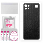 apgo Protective Skin Sticker for the back compatible with LG K92 5G, Wrap Film, Foil, Vinyl - Pattern Black Honeycomb