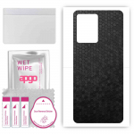 apgo Protective Skin Sticker for the back compatible with Umidigi C2 2022, Wrap Film, Foil, Vinyl - Pattern Black Honeycomb