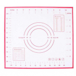 Mittenakkuv silikoonist k&uuml;psetustaigna padjaleht, rullitav kondiitritoodete voodermatt k&uuml;psetusn&otilde;ud 26x29cm punane