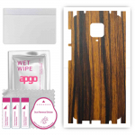 apgo Protective Skin Sticker for the back+sides compatible with Xiaomi Redmi Note 9 Pro Max, Full Wrap Film, Foil, Vinyl - Pattern Tigerwood