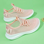 Summer Women Casual Sports Shoes Mesh Light Sneakers Women Slip on Shoes 35 roosa