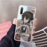Anime Bungou Stray Dogs Dazai Osamu pehme telefoni&uuml;mbris Xiaomi Redmi Note 10 10S 9 9S 8 7 8T 11S 11T 11 Pro 9A 9T 9C 8A 7A Shell jaoks Redmi Note 10(10S)