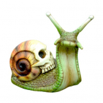 Tigudekoratsioon vaigust k&auml;sit&ouml;&ouml; skulptuur aed &otilde;u Halloweeni pealuu tigu kujuke gooti stiilis kodukaunistus lilla