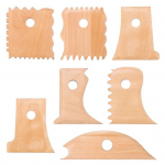 7 tk Keraamikat&ouml;&ouml;riistade komplekt Keraamika Trimmimisribi Jala Kujundaja Puidust T&ouml;&ouml;riistad Keraamika jaoks A