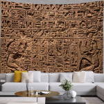 Vana-Egiptuse seinavaibad Seinaripp Hierogl&uuml;&uuml;filised nikerdused Boho Toakaunistused Aksessuaarid Egiptuse Seinavaibad Esteetilised 230x150cm