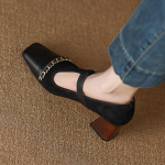 Br&auml;nd Paksud Naiste Kingad Keskmise Kontsaga Moodsad Sandaalid Kevad Suvi Uus Disainer Kleit Pidu Marie Jane Lolita Naiste Kingad Pumbad 38 must