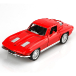 M&otilde;&otilde;tkava 1/36 1963 Chevy Corvette Diecast Autode Mudelid, Tagasit&otilde;mmatavad S&otilde;idukid M&auml;nguautod, Autod Kingitused Poistele T&uuml;drukutele 1/36-Size:12.4*5*3.7cm punane
