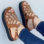 Naiste Sandaalid Kerged Platvormsandaalid Suvekingad Naiste Kontsad Sandaalid Vabaaja Chaussure Femme Madal Konts Sandalias 43 pruun