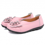 Naiste jalatsid Uus mood balletikingad Mokassiinid Naiste kingad Ehtsast nahast libisemiskindlad naistejalatsid Naiste ema jalatsid 35 roosa