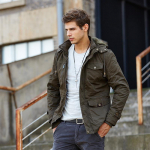 Talvine Meeste Plus Velvet sooja- ja k&uuml;lmakindel meeste vabaaja jope &otilde;hukese puuvillase meeste mantli korea versioon L khaki