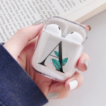 Alfabet Letter AirPodsi &uuml;mbris Apple Airpods 3 Pro juhtmevaba Bluetooth-peakomplekti kaitse&uuml;mbris, l&auml;bipaistev laadimiskarbi kest Airpods 1 2