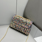 Rhinestones &Otilde;htune Clutch-kott rahakotid ja k&auml;ekott Luksuslik disainiga &otilde;lakott L&auml;ikiv Crystal Clutch-kott Naisekott