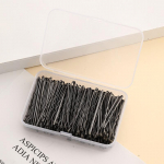 150 tk / komplekt A-kujulist juuksen&otilde;ela tukk lihtne juuksen&otilde;el must terasest klambrikarp n&auml;htamatu plaadiga juuksekinnitusklamber must