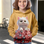 Pusad Animal Cat 3D Print kawaii T&auml;navar&otilde;ivad Poistele T&uuml;drukutele Kampsunid Suurem&otilde;&otilde;tmelised Unisex Hoodie Laste Kapuutsiga Pulloverid Topid R&otilde;ivad 100