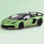 1/18 Lamborghini SVJ63 m&auml;nguauto mudel sulami survevalu simulatsioon heli ja valgusega tagasit&otilde;mbamine M&auml;nguasjad S&otilde;idukimudelid poistele Lastele Kingitused roheline