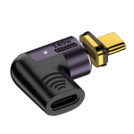 USB-C isane USB C emane magnetadapter 90-kraadise nurgaga C-t&uuml;&uuml;pi adapteri muundur PD140W 40Gb &uuml;likiire