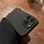 Luksuslik Bling Glitter nahast &uuml;mbris iPhone 15 14 13 12 11 Pro X XR XS Max 7 8 Plus pehme silikoonist litriga p&otilde;rutuskindel kate For iPhone 15 hall v&auml;rv