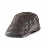 Nahast barett tikitud ruuduline meeste nokkm&uuml;ts poistem&uuml;tsid lamedap&otilde;hjaline m&uuml;ts juhi m&uuml;ts Ivy m&uuml;ts Gatsby maalija m&uuml;tsid tume kohvi v&auml;rv