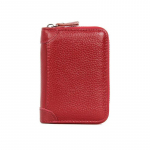 Unisex nahast krediitkaardi&uuml;mbris, suure mahutavusega antimagnetilise disainiga pealiskiht veisenahast mitme kaardi visiitkaardi&uuml;mbris punane