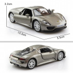 5-tolline simulatsioon peen survevalu ja m&auml;nguasjas&otilde;idukid Porsche 918 Spyder Supercar RMZ city 1:36 sulamist mudel Pull Back Car