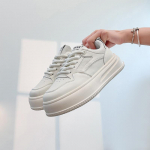 Lihtsad paksud platvormiga tossud naistele Mugavad libisemisvastased jalatsid S&uuml;giskevadised n&ouml;&ouml;riga jooksutossud Naiste PU-nahast tennised 35 beež