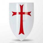Keskaegne larp Knight Red Templar Heating Shield Battle Warrior Mild Steel Shield
