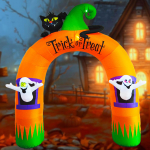 3m Suur Halloweeni T&auml;ispuhutav Kaarjas Kaunistus, Must Kass Kummitused Puhuvad &Uuml;les Valgustatud