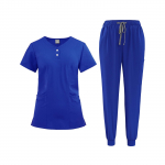 Naiste vormiriietus kiiresti kuivav kangas &uuml;hev&auml;rviline V-kaelusega tasku L&uuml;hikeste varrukatega p&uuml;kste &uuml;likond Kuiv-&otilde;e t&ouml;&ouml;riided XL