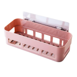 1tk-Vannitoa riiulite organiseerija, vannitoa liimiga hoiukorvi kaunistus, vannitoa riiulitarvikud roosa