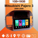 Android Carplay Autoraadio Mitsubishi Pajero 3 2000-2006 jaoks Multimeediam&auml;ngija Peak Unit Stereo GPS-navigatsioon BT WIFI 2+32GB 1+16GB pruun
