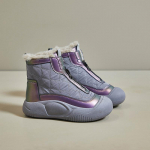 Naiste paksud platvormkingad, talvel soojad kunstkarusnahast voodriga pahkluusaapad, lukuga, mugavad libisemisvastased l&uuml;hikesed matkakingad naistele 40 lilla