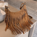Retro s&uuml;gistalvine isikup&auml;ra Tutt &otilde;lakott naistele Hirvenahast sametist Crossbody kott 25*18*8cm pruun