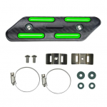 Mootorratta v&auml;ljalasketoru kate P&otilde;letusvastane soojusisolatsioon Universaalne mootorratta v&auml;ljalasketoru trimmikaitse kilpkaitse modifikatsiooni varuosad roheline