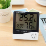 2-in1 LCD digitaalsed temperatuuri niiskusm&otilde;&otilde;turid kodu siseruumide v&auml;listermomeeter koos kellaga