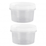2 tk &otilde;hukindlate s&uuml;gavk&uuml;lmikumahutite komplekt koos keeratava kaanega 400/500/700 ml BPA-vaba suletud kr&otilde;psukarp k&ouml;&ouml;gitoiduvalmistamiseks m&otilde;eldud lekkekindla &uuml;mmarguse mahuti jaoks 400ML valge