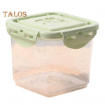 650 ml pitseeritud Crisper mitmeotstarbeline paksendatud korduvkasutatav hea tihenduspandla disainiga l&auml;bipaistev koogikarp roheline