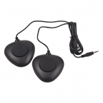 3,5 mm liidesega kompaktne p&uuml;sipedaal, topeltpedaaliga p&otilde;hjaga libisemisvastane vaikne muusikariistade jaoks Triangle must