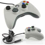 USB Filaire Contr&ocirc;leur Manette de jeu pour Xbox 360 Blanc