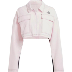 Adidas T&otilde;mblukuga Krae Mugav Moodne Teksist Jakk Naiste Jakk Roosa IM4985 XXL white