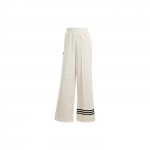 Adidas Originals Adicolor Neuclassics triibulise logoga tikitud elastse v&ouml;&ouml;kohaga laia s&auml;&auml;rega kootud dressip&uuml;ksid naistele, Miracle-valged IM1834 XL