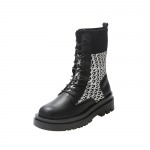 Naiste poolsaapad 2024 Kevad Mootorrattasaapad Paksu kontsaga platvormkingad Naise &uuml;mmarguse varbaga moodsaapad222 35