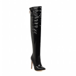 Moodsad punased valged k&otilde;rged saapad Naiste Seksikad k&otilde;rged kontsad &uuml;le p&otilde;lve Saapad Naiste seksikad terava varbaga talvefeti&scaron;id suured tantsukingad 45 must