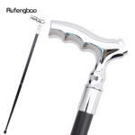 Valge T-kujuline k&auml;epide jalutuskepp mood dekoratiivne jalutuskepp h&auml;rrasmees elegantne cosplay kepp nupuga piiskopisau 93cm